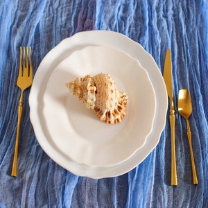 Rustic Gauze Table Runner - Boho Wedding table decor, Hand-Dyed cheesecloth runner, Table centerpiece, Custom table covers country Wedding