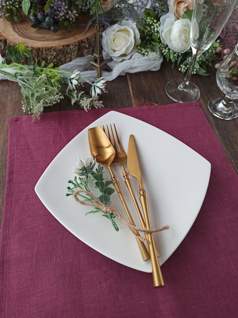 Olive green linen placemats Natural linen placemats set of 2 Etsy