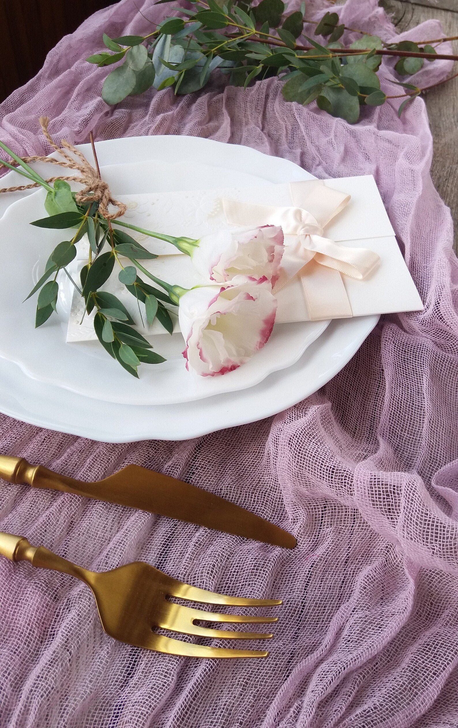 Wedding Dusty Mauve Table Runner Decor Cheese Cloth Table Etsy UK