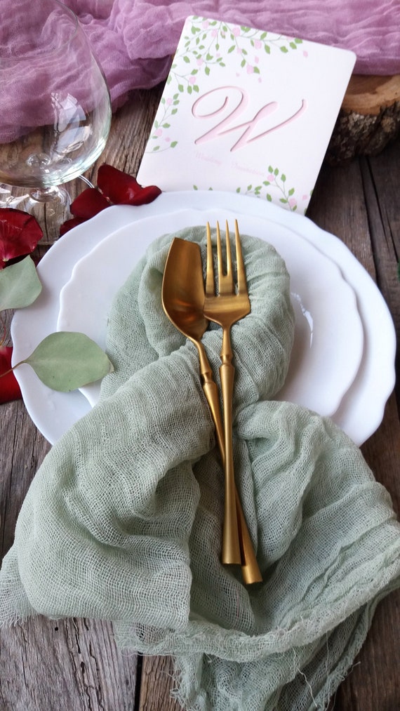 8 decorative edge cloth napkins set fabric dinner table linens lot