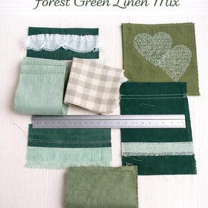 Linen Scrap Bundle – Rustic Fabric Pieces for Junk Journal, Slow Stitching & Textile Collage – Choose Your Set 1