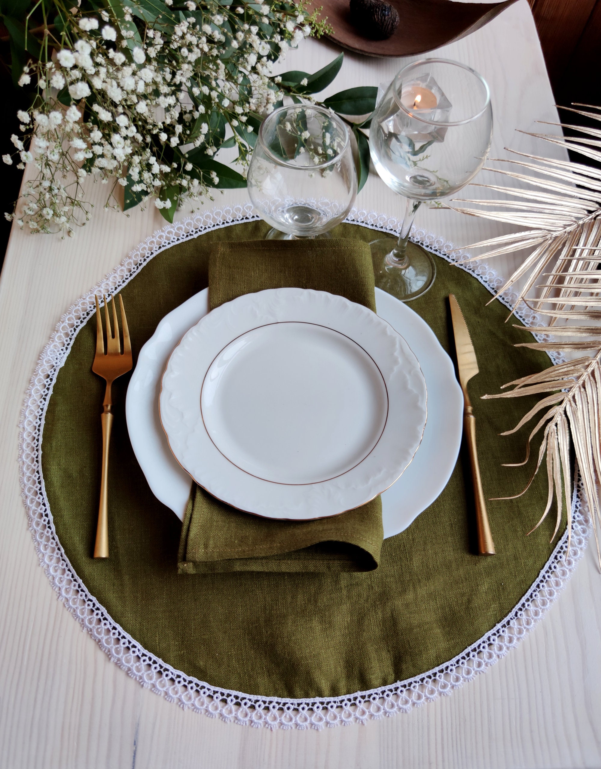 Placemat, Madison Olive Beige