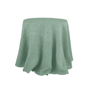 Sage green round tablecloth Wedding, Washed linen table cloth 40 colors, Rectangular square, oval and round  tablecloth, Custom size