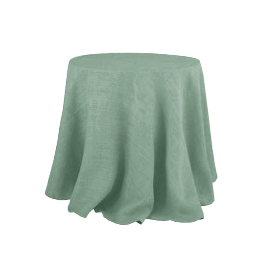 Sage Green Round Tablecloth Washed Linen Tablecloth 40 Etsy