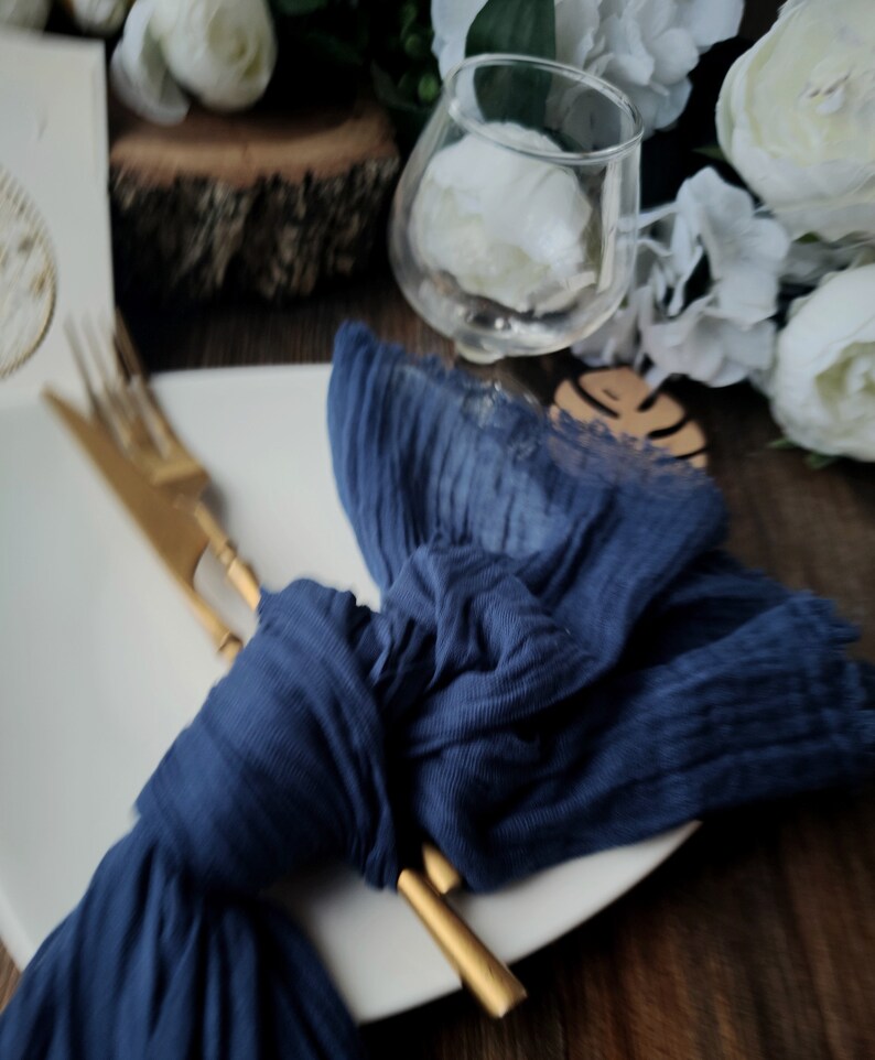 Baby blue gauze napkins for wedding Cheesecloth napkins Etsy