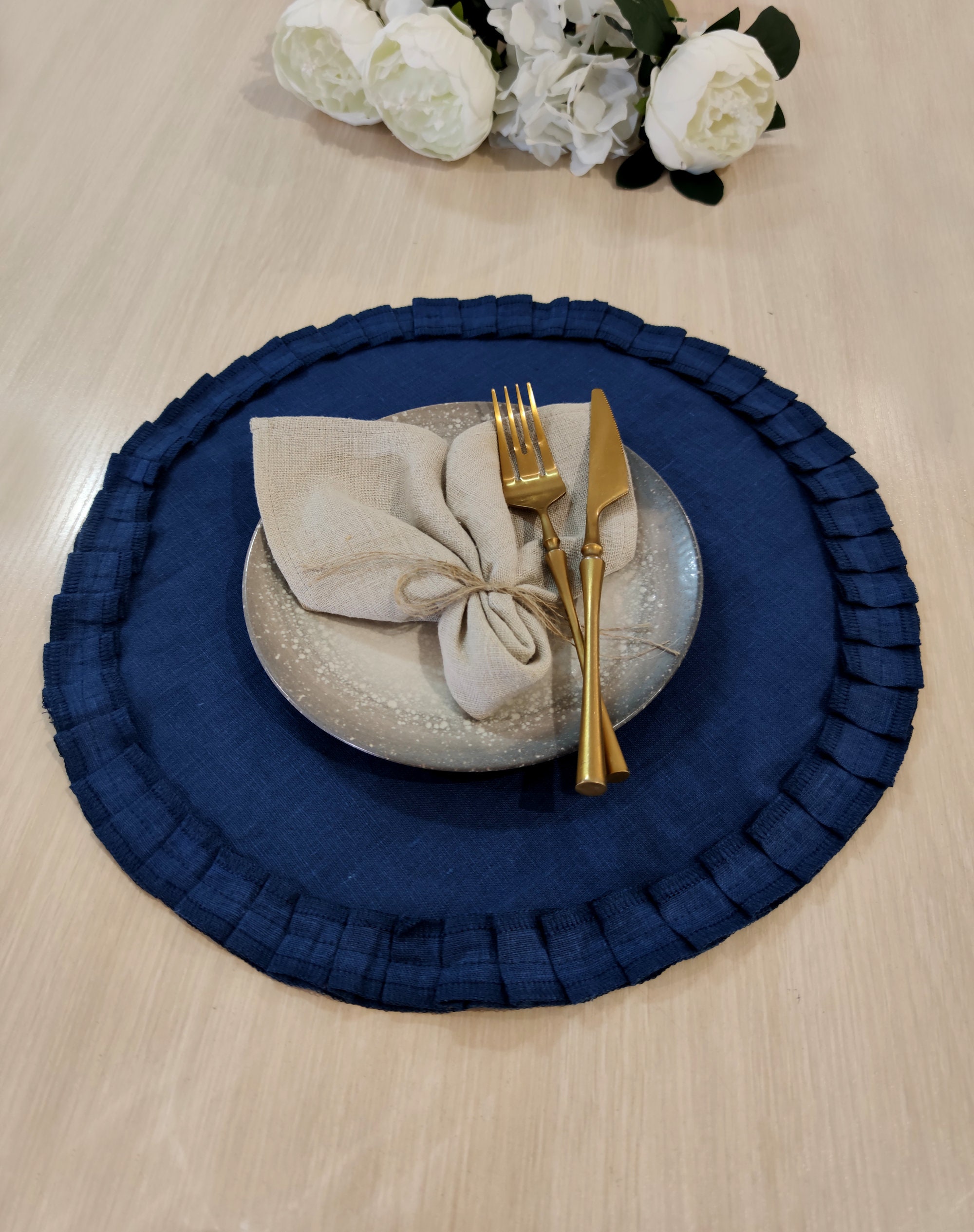 Linen Placemats Wholesale Placemats Round Table for the Etsy