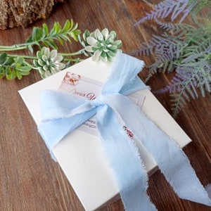 Nastro di cotone blu bambino, Invito nastro di nozze, confezione regalo, bouquet di nastro,