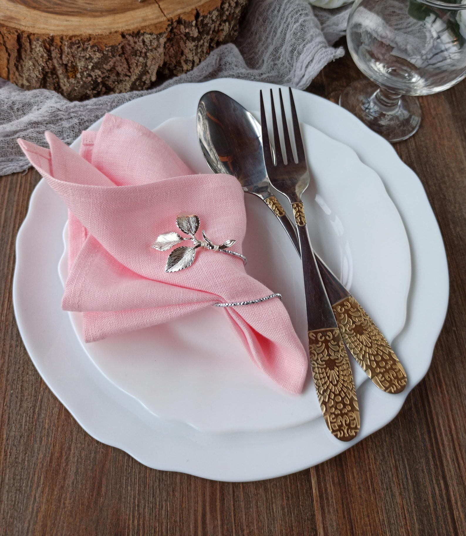Light pink linen napkins Cloth napkins for Wedding Washed Etsy