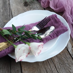 Wedding napkins, Cloth dinner napkins for wedding table decor, Cotton gauze napkins for rustic table decor,  Natural napkins bulk set