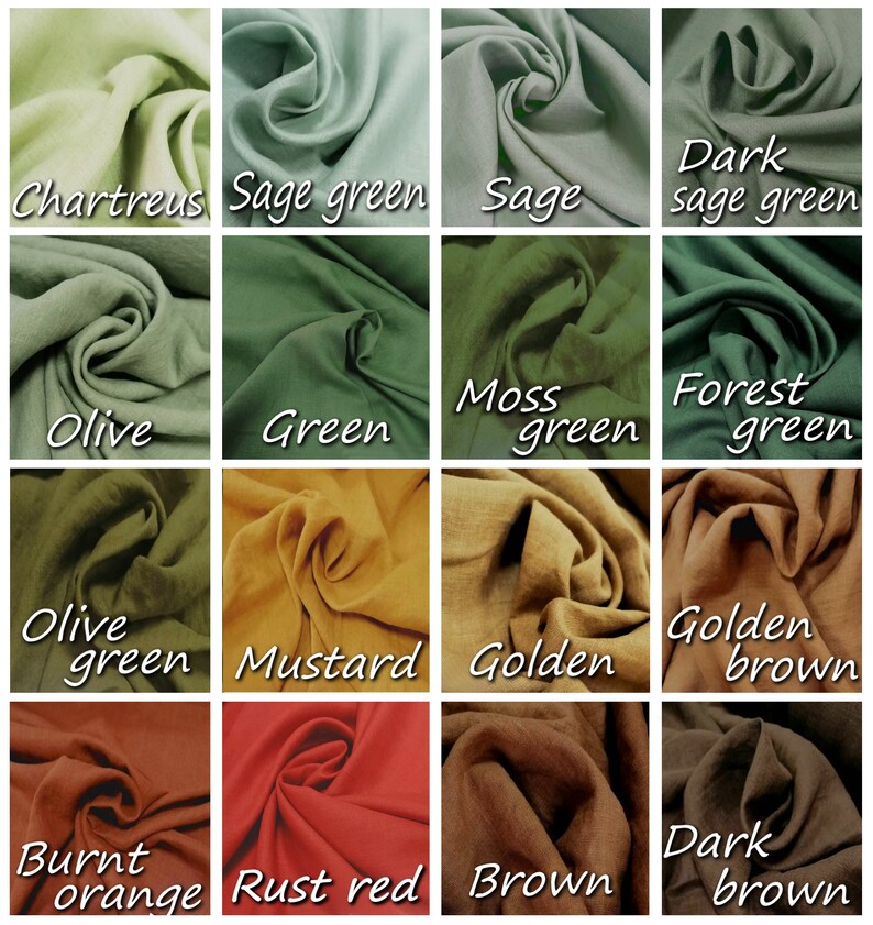 Linen napkin bulk, Moss green cloth dinner napkins, Natural softened fringed linen napkins, Wedding napkins LN 156 image 4