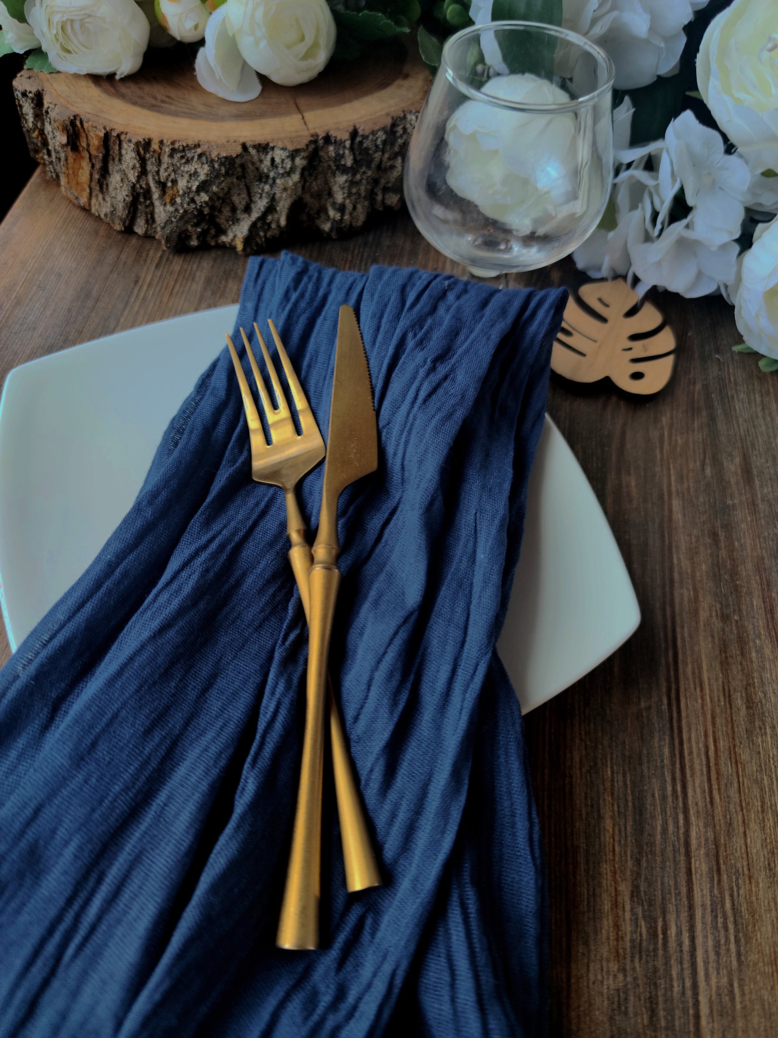 Navy Blue Gauze Napkins for Wedding Cheesecloth Napkins Etsy