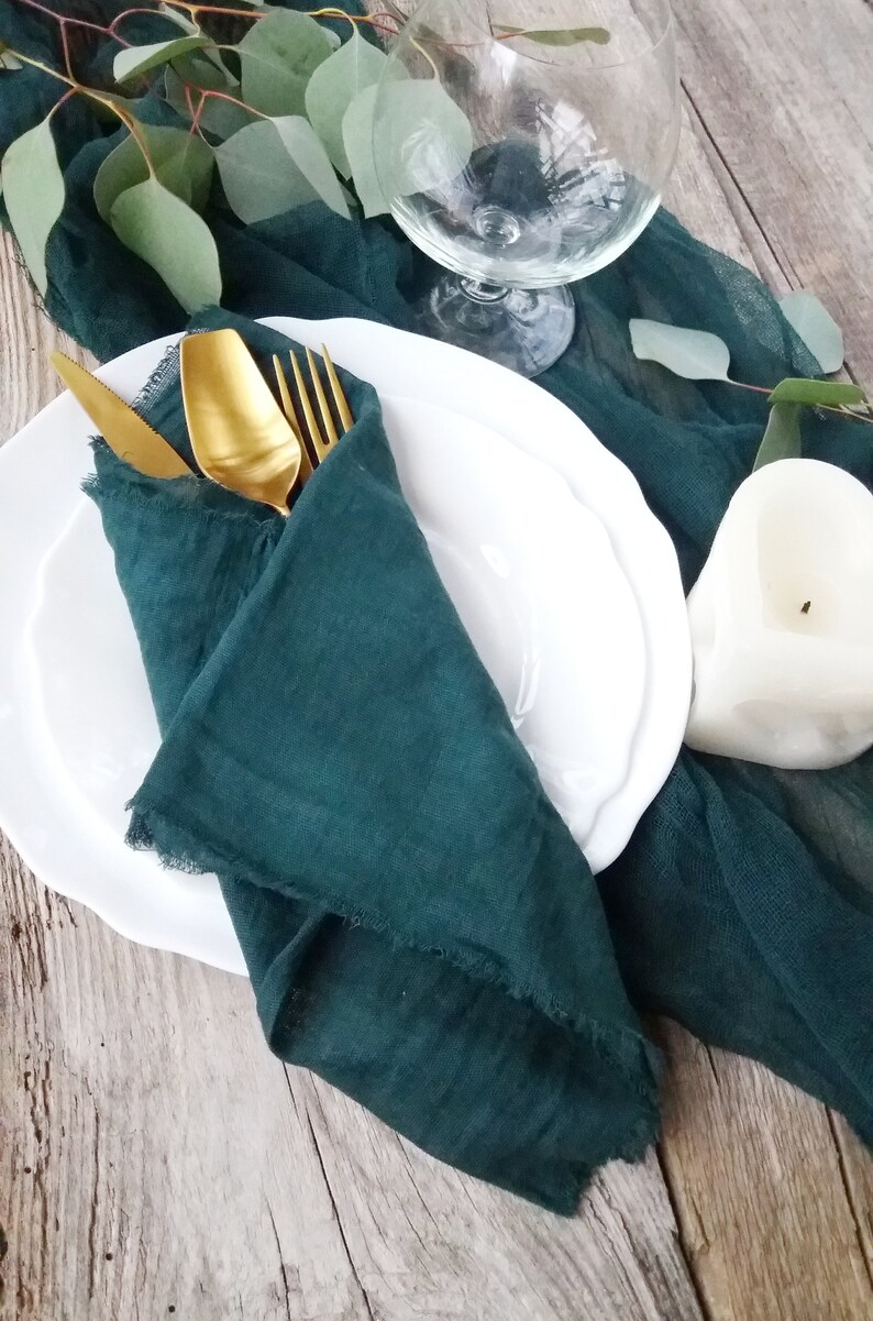 Cloth dinner napkins for wedding Rustic Wedding Orange Etsy