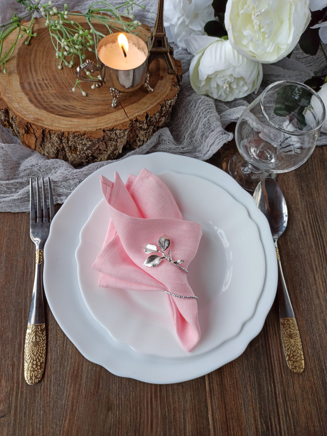 Light pink linen napkins Cloth napkins for Wedding Washed Etsy