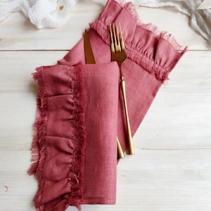 Soft linen hand towel, Ruffled linen tea towel, Linen kitchen towels bulk, Natural linen dishclothes, Natural Linen towel kitchen decor