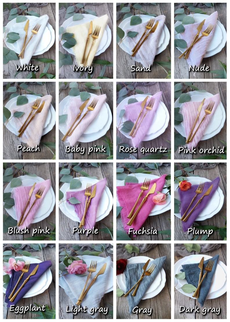 Cloth Dinner Napkins for Wedding Rustic Wedding Napkins Etsy