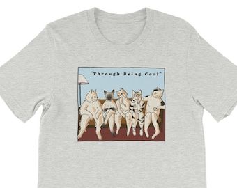 Through Being Cool T-Shirt, Saves the Day Band Tee, Funny Cat Top, Emo Music Pop Punk