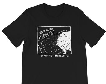 Hair Is Everywhere Tee, SCREMing Infidelities, Funny Emo Cat T-Shirt, Dashboard Confessional Inspired