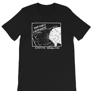 Hair Is Everywhere Tee, SCREMing Infidelities, Funny Emo Cat T-Shirt, Dashboard Confessional Inspired