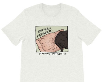 Your Hair Is Everywhere T-Shirt, Funny Emo Lyrics Cat Tee, Dashboard Confessional Inspired