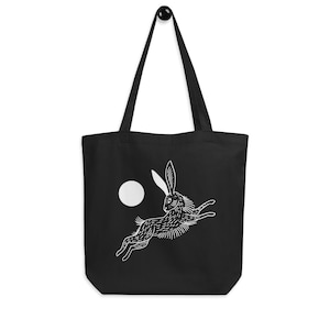 Rabbit and Moon Tote Bag