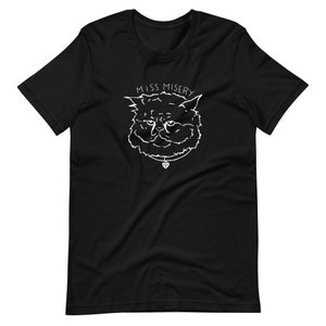 Elliott Smith Miss Misery T-Shirt, Sad Song Lyrics, Persian Cat Illustration