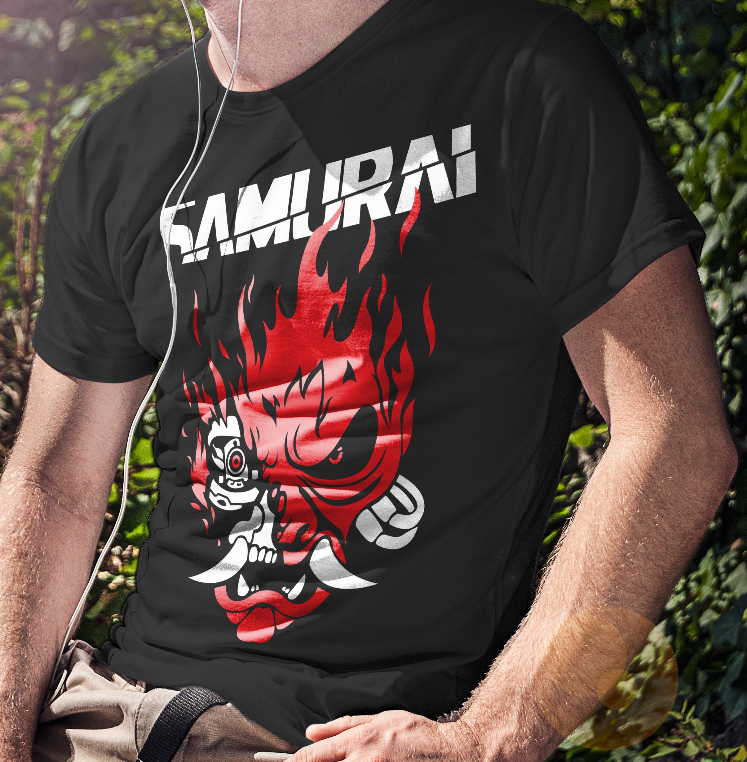 Cyberpunk samurai t shirt фото 7
