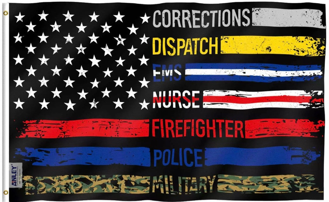 3x5 No One Fights Alone Flag Supporting Our First Responders Flags - Etsy