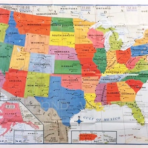 USA Poster Size Wall Decoration Large MAP of United States 40”x28”