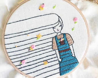 Spring Girl - PDF Hand Embroidery Pattern