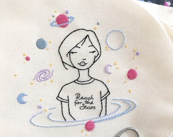 Reach for the Stars - Modern Hand Embroidery Pattern