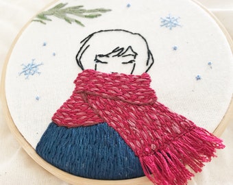 Cozy Christmas Scarf - PDF Embroidery Pattern