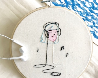 Music Vibes - PDF Hand Embroidery Pattern