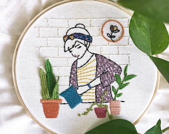 Crazy Plant Lady - PDF Hand Embroidery Pattern