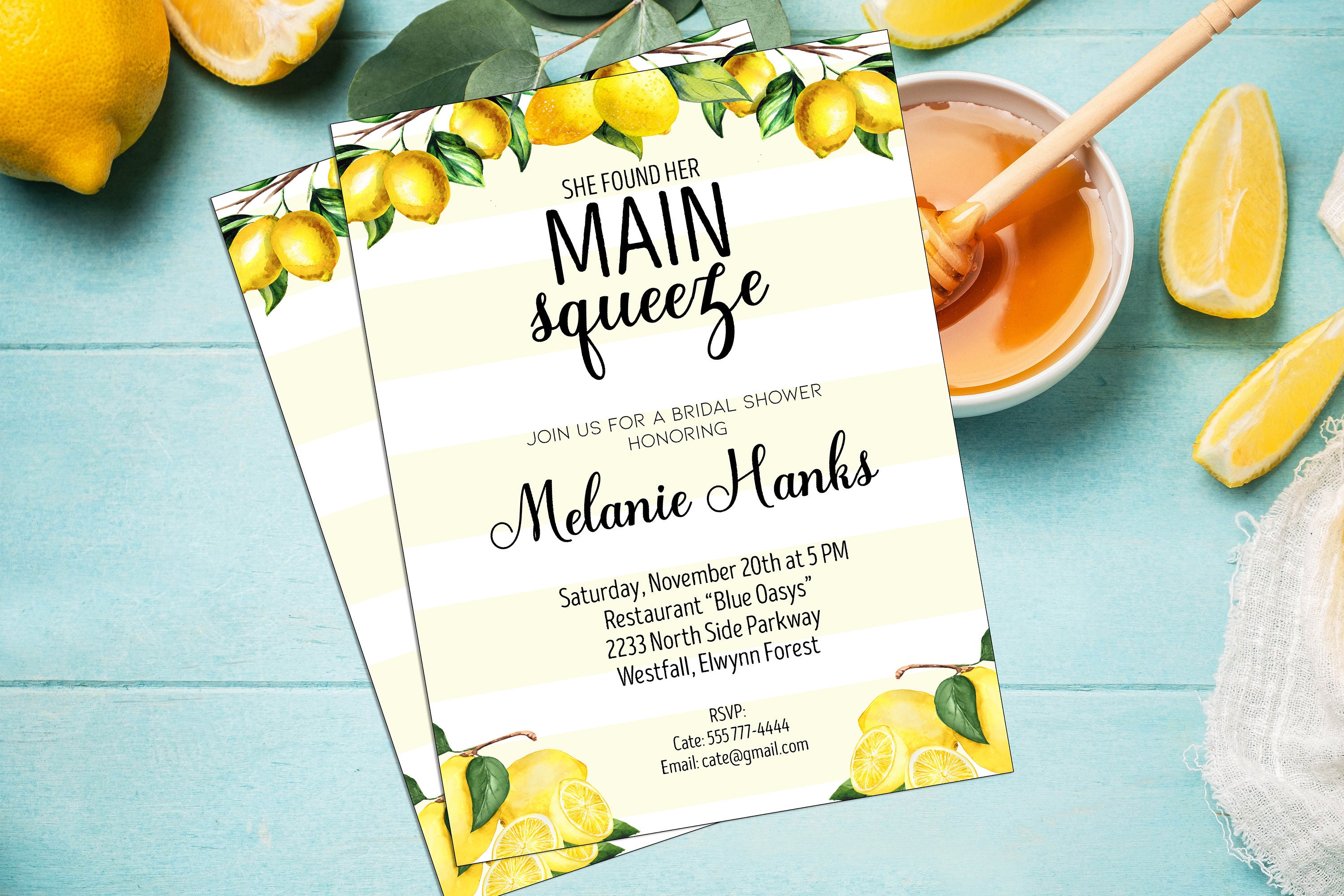 she found her main squeeze bridal shower