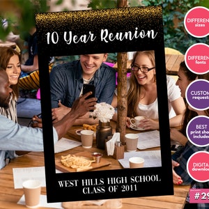 Class Reunion Photo Booth Frame, Class Of Photo Booth Frame, High School Reunion, Class Reunion Sign, Reunion Props, School Reunion Frame