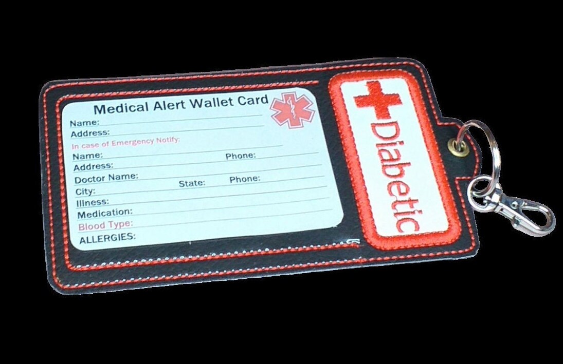 Medical Alert Card Etsy UK