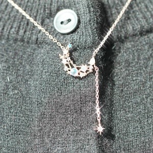 moon necklace, moon jewelry, moon pendant, crescent necklace, celestial necklace, crescent moon necklace