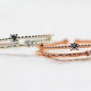 double ring, engagement ring, double band ring