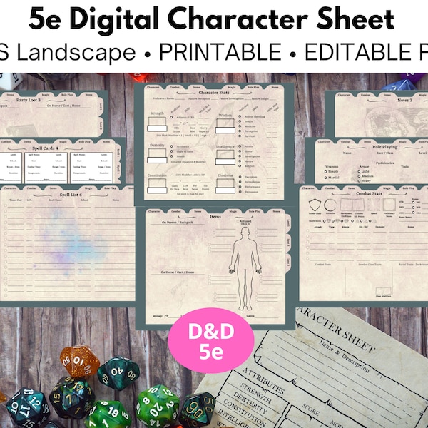 Dnd Notes Digital Template - Etsy