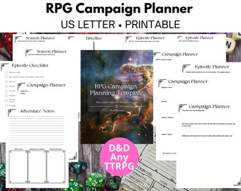 Minimimalist Dungeon master campaign planner to plan your entire TTRPG with story arcs / weekly game adventures