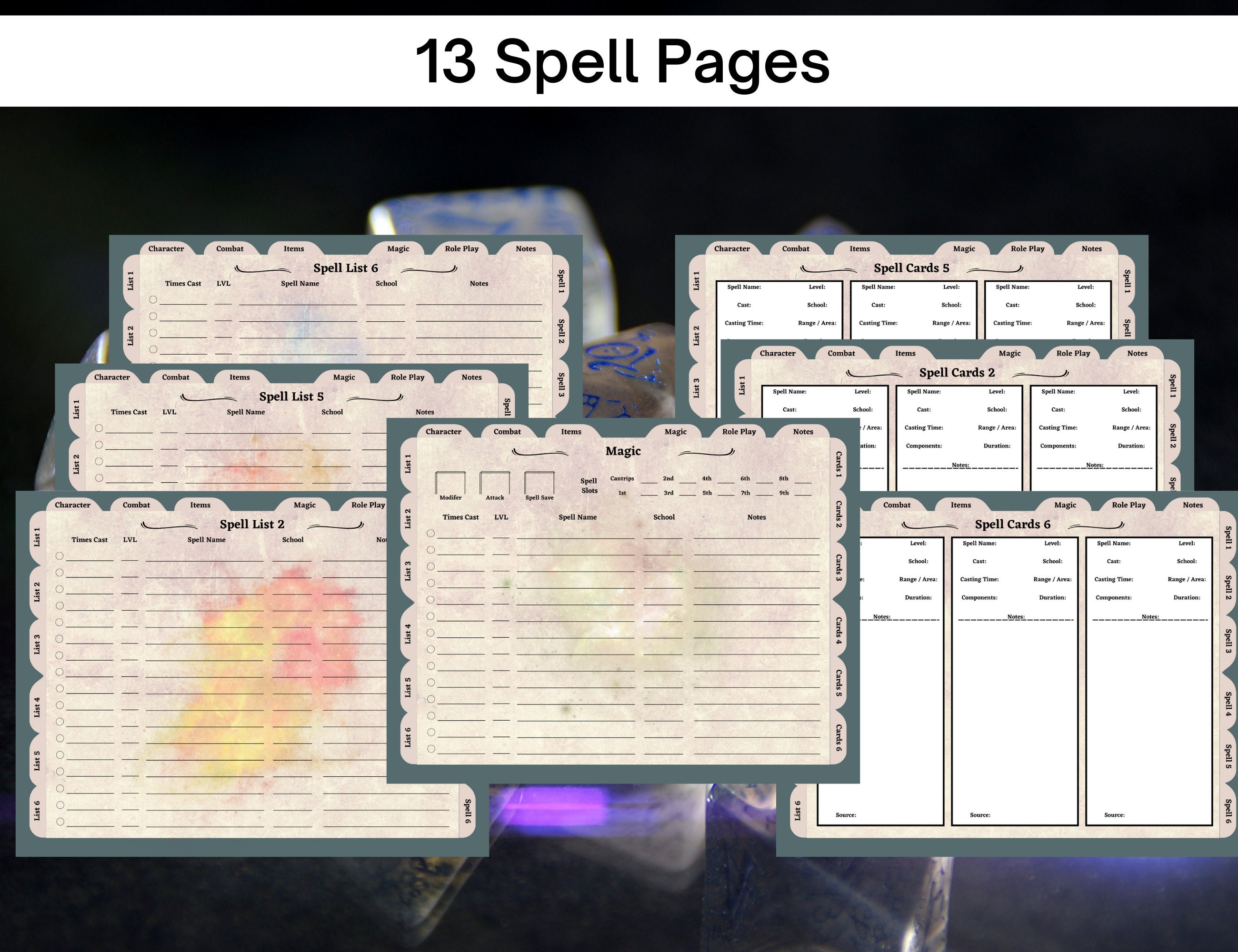 Digital Dnd Journal Dnd Character Sheet Dnd Spellbook Etsy