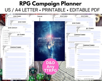 Dungeon master campaign planner to plan your entire TTRPG with story arcs / weekly game adventures for a cohesive story