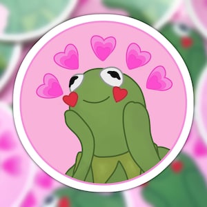Kermit La Grenouille Les Muppets Autocollant En Vinyle Laminé Étanche Bouteille D'eau Decal Meme