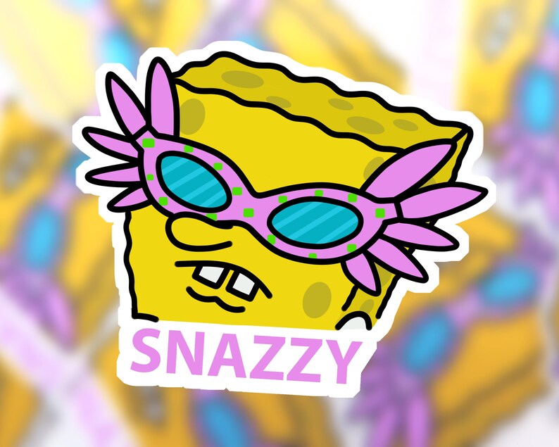 Spongebob Snazzy Sassy Vinyl Sticker Decal Etsy