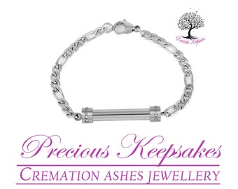 Cremation Ashes Silver Bracelet - Memorial Jewellery - Keepsake Urn.  Complete with filling kit.