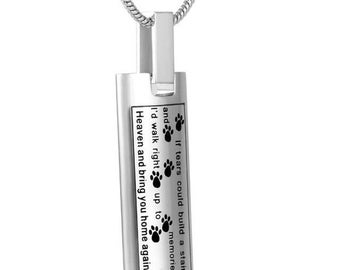 cat cremation necklace