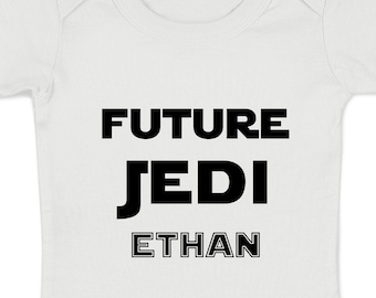 Personalized Star Wars Baby Bodysuit, Future Jedi, Organic Cotton