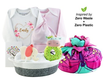 I Panier cadeau personnalisé pour bébé fille I Panier cadeau personnalisé pour nouveau-né I Cadeau baby shower pour un nouveau-né I Coffret cadeau pour nouveau-né I C'est une fille