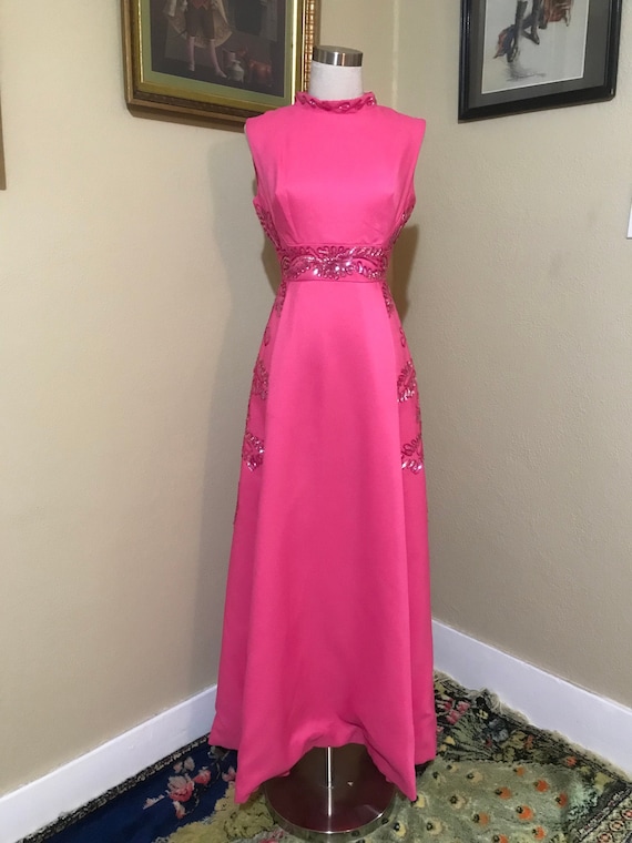 60/70’s Pink Sequined Gown