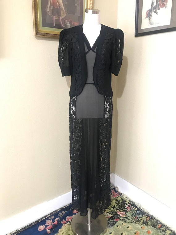 1940’s/40’s Black Sheer Nightgown